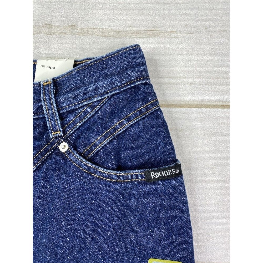 Vtg Rockies Jeans 7 Short Rocky Mountain High Rise Western Mom Bareback Dark NWT - Picture 3 of 16